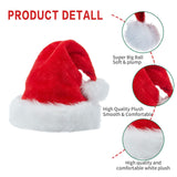 2 x RAW Customer Returns WDFLLF Christmas Hat, Pack of 2 Santa Hats for Unisex Comfortable Velvet Double Layer Thickened Christmas Hats for Christmas New Year and Party Supplies - RRP €29.92