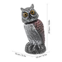 1 x Brand New CHICIRIS Fake Owl Decoy, Plastic Garden Owl Scarecrow Outdoor Owl Bird Repeller with Movable Head to Keep Birds Away from Patio, 10.8 Inch - RRP €20.4