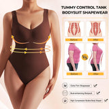 1 x RAW Customer Returns OMKAGI Ribbed V Neck Shapewear Women s Tummy Control Strong Shaping Sculpting Sleeveless Seamless Waist Shaper, Tummy Control Bodysuit Figure Shaping Body Shape L, Black  - RRP €23.18