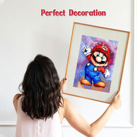 2 x Brand New NAIMOER Mario Diamond Painting Adults, 5D Diamond Painting Pictures Cartoon Diamond Painting Adults Cartoon Diamond Painting Children DIY Diamond Painting for Home Wall D cor 30x40cm - RRP €40.8