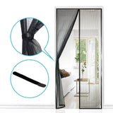 1 x RAW Customer Returns Apalus Magnetic Screen Door, Curtain Made of Mesh, Magnetic Closure from Top to Bottom, Closes Automatically and Keeps Air Fresh 100x200 CM, Black  - RRP €23.05