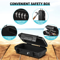 1 x RAW Customer Returns JUYANO safe with combination lock, portable anti-theft waterproof mini safe, cash box, key safe, outdoor box, small security box for office, travel, family  - RRP €30.99