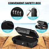 1 x RAW Customer Returns JUYANO safe with combination lock, portable anti-theft waterproof mini safe, cash box, key safe, outdoor box, small security box for office, travel, family  - RRP €30.99