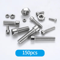 13 x Brand New Machine Screws and Nuts Set, 320 pcs M3 M4 M5 M6 Stainless Steel Cross Flat Head Screws with Hexagon Nuts Kit for Repair, with Storage Box - RRP €138.84