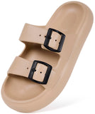 1 x Brand New Bath slippers, women s mules, men s slides, sandals, slippers, adjustable strap, bathing shoes, orthopedic non-slip slippers, summer brown-A EU39-40 - RRP €23.18