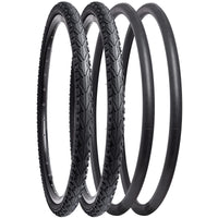 1 x RAW Customer Returns YunSCM 2-Pack Foldable 26 Inch Tire 26x1.75 Coat 47-559 Plus 2-Pack 26 Inch Tube AV32mm Valve Compatible 26x1.75 Bicycle Tire and Tube - RRP €55.89