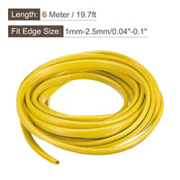 1 x Brand New sourcing map U Channel Edge Trim 19.7ft Length Rubber Protection Seal Strip Edge Protector Fits for 1-2.5mm Edge 15 64 W x 25 64 H Yellow - RRP €18.47