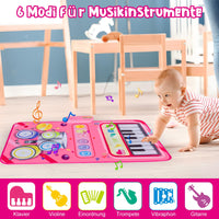 10 x Brand New Eutionho 2 in 1 Music Mat, Piano Mat Drum Mat with 2 Sticks, Early Education Musical Toy for Toddler, Touch Play Blanket Baby Educational Toy for 3 4 5 Year Old Girls Boys - RRP €100.7