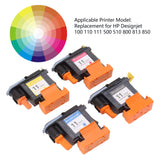 1 x RAW Customer Returns HEEPDD 4 Pack Printhead Replacement Set for HP Designjet Printers 100 110 111 500 510 800 813 850 Magenta Black Cyan Yellow  - RRP €45.55