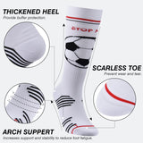 1 x RAW Customer Returns cheap4uk Football Socks 2 Pairs Grip Socks Football Sports Socks for Children Outdoor Sports Running Socks Compression Elastic Socks, Non-Slip, Breathable, for Basketball L, Red  - RRP €8.05