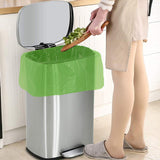 1 x RAW Customer Returns Organic waste bags 50 liters x 60, KITBEST 13 gal organic waste bags, organic waste bags, compostable waste bags, garbage bags, organic bags, kitchen food waste bags for kitchen, office, living room 60 x 80 cm, green  - RRP €13.99