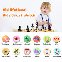 1 x RAW Customer Returns JUBUNRER Smartwatch Kids Games, MP3, Apel, Children s Watch Girls Boys with Touchscreen Camera Alarm SOS Video Calculator Calendar with SD Card Birthday Gift Children 3-12 Years - RRP €35.99