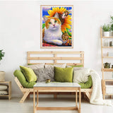 1 x Brand New Yeerum DIY 5D Diamond Painting Kit Cat, 5D Diamond Painting Animal Full Painting by Numbers Adult Embroidery Rhinestone Cross Stitch Art Craft Supplies for Home Wall Decoration 30 40 cm - RRP €10.5