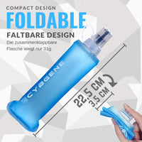 1 x RAW Customer Returns CybGene Foldable Sports Water Bottle, Flask Bottle TPU Drinking Bottle Bicycle, BPA-Free, Durable, Tasteless, Outdoor Water Container for Hiking, Jogging, Camping and Climbing Blue, 250ml 2  - RRP €17.99