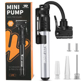 1 x RAW Customer Returns West Biking Mini Bicycle Pump - Aluminum Air Pump Bicycle All Valves, Portable Small Bicycle Pump, Fast Tire Inflation Lightweight Mini Bicycle Pump Air for MTB Road Bike Ball Pump Silver  - RRP €13.99