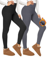 1 x RAW Customer Returns Campsnail Pack of 2 Thermal Leggings Lined Women s Winter Thermal Underwear Warm Inner Fleece Thick Plush Leggings with Fur Thermal Tights High Waist Opaque Black Dark Gray SM - RRP €25.2