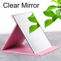 42 x Brand New SJUNJIE Mirror Folding Travel Mirror, Portable Super HD Makeup Mirror Table Mirror with Pink PU Leather Case Multi Stand Angle Hands-Free Table Top Foldable Mirror 21 x 15.2 cm  - RRP €481.32