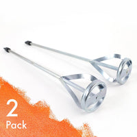 1 x RAW Customer Returns TILER set of 2 mortar stirrers, 57 x 400 mm, mixing basket for paints, mortar and plasters - galvanized steel stirring paddle, non-slip hexagon head, easy to clean stirring rod 8201 - RRP €18.14