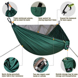 1 x RAW Customer Returns NATUREFUN Camping Hammock with Mosquito Net Load Capacity 300kg, 290 x 140cm Breathable and Quick-drying Parachute Nylon Complete Accessories Easy to Assemble Travel Hammock - RRP €26.99