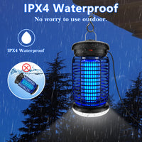 1 x RAW Customer Returns Electric insect killer, mosquito lamp 15W 4200V mosquito trap mosquito repellent with LED light, electric fly trap mosquito repellent, for mosquitoes, moths, flies, spiders, waterproof IPX4 - RRP €39.99