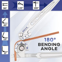1 x RAW Customer Returns Bonvoisin 3 in 1 Manual Pipe Bender 1 4 5 16 3 8 Tube Bending Tool 0-180 Degree Copper Pipe Bending Tools for Copper, Brass, Aluminum and Soft Metal Pipes - RRP €23.15