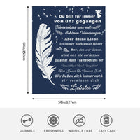 5 x Brand New Gifts for grief, sympathy gift, memorial gift, gift ideas to commemorate the loss of mother, father, husband, loved one, friend, fluffy blanket 130x150 cm - RRP €102.0