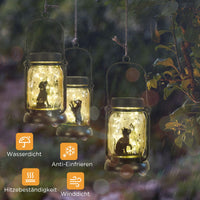 1 x RAW Customer Returns SIX FOXES Random Blind Box Mason Jar Solar Lights 30 LEDs Outdoor, 1 Cat Model or 1 Dog Model or 1 Cat Model plus 1 Dog Model  - RRP €23.99