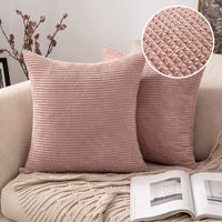 1 x Brand New MIULEE Cushion Covers 2 Pieces Modern Granular Pillow Covers for Indoor Living Room 45x45cm Pink - RRP €22.8