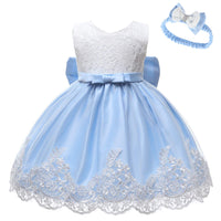 1 x RAW Customer Returns LZH Little Girl Dress Princess Christening Gown for Wedding Bride Birthday - RRP €27.99