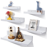 1 x RAW Customer Returns upsimples Wall Shelves White Floating Racks, Set of 5 Wall Shelves for Children s Rooms, Picture Racks in Various Sizes, Shelves for Living Room, Bathroom, Kitchen, Bedroom, Wall Shelf White - RRP €24.99