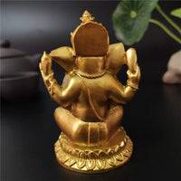 1 x RAW Customer Returns YODOOLTLY Ganesha Statue, Indian Resin Ganesha Figurine, Indian Buddha Figurine, Handmade, Decoration for Home, Garden, Car - RRP €10.99