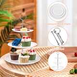 1 x RAW Customer Returns YAYODS 3 pieces cake stand 3 levels - white height 33 cm cupcake stand - plastic round cake stand 3 levels for cakes, fruit, snacks, cookies, afternoon tea - RRP €22.99