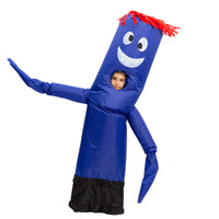 1 x RAW Customer Returns Spooktacular Creations Halloween Inflatable Costume for Kids Tube Dancer Waving Arm Halloween Tube Costume Kids-Blue - RRP €33.99