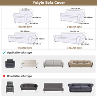 1 x RAW Customer Returns Ystyle 2-Seater Sofa Cover with Armrests, Stretch Anti-Scratch Sofa Cover for Cats and Dogs, Modern Universal Sofa Covers, Elastic Anti-Slip Stain-Resistant Armchair Cover, Sand - RRP €32.47