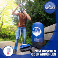 2 x RAW Customer Returns Cosmos Camping Shower - Portable Outdoor Shower with Foot Water Pump, Carrying Bag, Camping Checklist - Perfect for Camping, Garden, Travel, Dogs - 11 Liters - Diameter 20 cm, Height 40 cm, 800 g - RRP €80.56