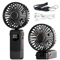 1 x RAW Customer Returns BUERPINKING Mini Handheld Fan Portable USB Rechargeable Black  - RRP €24.0