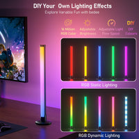 1 x RAW Customer Returns bedee LED Lightbar, 34cm RGB Gaming LED Lamp with 213 Modes and Music Sync, Smart Backlight with App Control and Remote Control, Dimmable Lightbar for PC, TV, Monitor, Gaming, Room Decoration - RRP €36.99