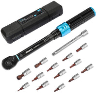 1 x RAW Customer Returns Shall 15pcs Torque Wrench Set 1 4 , 2-25Nm Double Direction Adjustable 72 Teeth for Bike and Motorcycle Maintenance, with Extension Rod and Storage Box - RRP €29.5