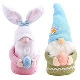 6 x Brand New Easter decoration gnome handmade, plush Easter bunny dwarf, spring decoration handmade Easter doll gifts Easter decorations, rabbit decoration table decoration, for children home decorations family indoors outdoors - RRP €122.4