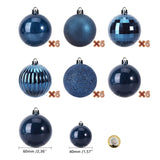 2 x RAW Customer Returns BLAZOR Christmas baubles, 36 pieces 4CM 6CM plastic Christmas tree baubles, Christmas decoration baubles, Christmas baubles red gold blue silver, Christmas tree decorations - RRP €43.98