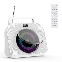 1 x RAW Customer Returns KOVCDVI 9-in-1 CD Player Bluetooth Radio with CD Player with Speaker Support USB TF Cards AUX Playback Alarm Clock Timer with Remote Control Dust Cover Screen Headphone Jack - RRP €45.99