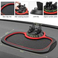 1 x RAW Customer Returns YIPBFUONE Mobile Phone Holder Car Anti-Slip Mat Dashboard 360 Degree Rotating Anti-Slip Phone Holder Car Anti-Slip Mat with Mobile Phone Holder - RRP €10.07