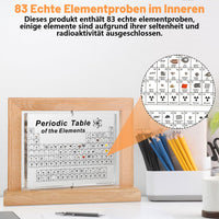 1 x RAW Customer Returns Periodic Table with Real Elements, 360 Rotating Acrylic Periodic Table with 83 Real Element Samples, Periodic Table for Teaching Tool Crafts, Gift for Teachers Students Children 21 x 16 x 5.5cm  - RRP €40.33