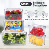 1 x RAW Customer Returns Masthome Refrigerator Organizer Set of 9, Transparent Refrigerator Box with Lid, Kitchen Storage Box BPA-Free Kitchen Cabinet Organizer for Pantry and Refrigerator, Includes 1 Cleaning Cloth - RRP €38.93