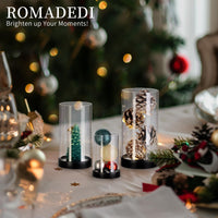 1 x RAW Customer Returns Romadedi lantern glass candle holder candle holder set of 3 lanterns for table decoration dining table pillar candles candle glass large glass cylinder for candles outdoor wedding living room decoration - RRP €18.99