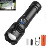 5 x Brand New SENDALE Rechargeable LED Flashlight, 50000 Lumen XHP160 Extremely Bright Tactical Flashlight, IPX67 Waterproof, 5 Light Modes, Zoomable, for Camping, Maintenance, Emergency Situations Energy Class A  - RRP €136.4