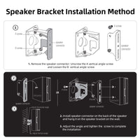 1 x RAW Customer Returns TaoAcc Universal Speaker Wall Mount Bracket, Tiltable Swivel Speaker Stand for Wall Mounting for Speakers up to 20kg, Black - RRP €34.27