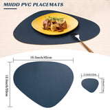 1 x RAW Customer Returns Washable leather placemats, washable round placemats, washable round placemats, leather look placemats, double-sided placemats and coasters, set of 6, oval black and brown  - RRP €26.92