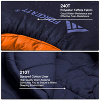 1 x RAW Customer Returns Forceatt sleeping bag, 3 to 4 seasons blanket sleeping bag sleeping bag for camping, travel and outdoor activities, adults and teenagers in 0 to 20 , waterproof, light, warm, breathable. - RRP €69.99