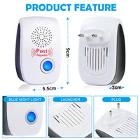 1 x RAW Customer Returns flintronic 6PCS Ultrasonic Indoor Pest Control Repeller, Insect Repellent for Cockroaches, Mosquitoes, Mice, Suitable for Rooms, Indoors, Outdoors - RRP €14.75